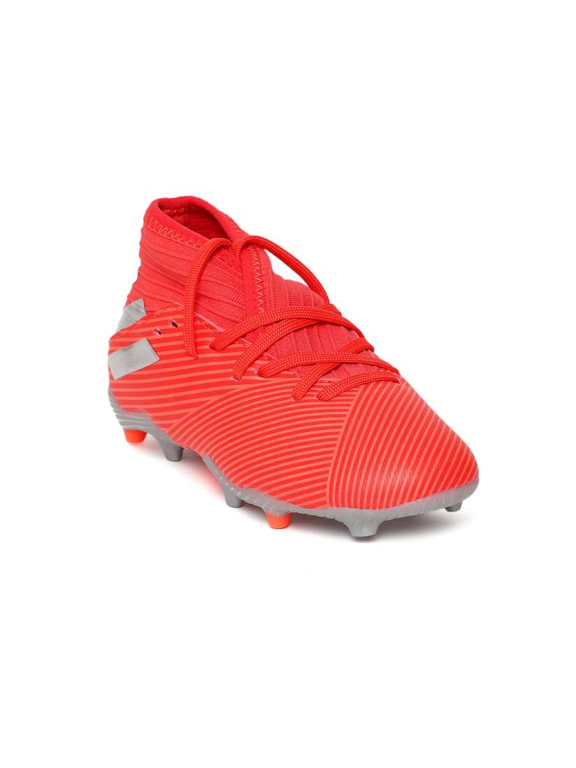 Buy ADIDAS Boys Coral Red Orange NEMEZIZ 19.3 Firm Ground Striped Football Shoes Sports Shoes for Boys 9565355 Myntra