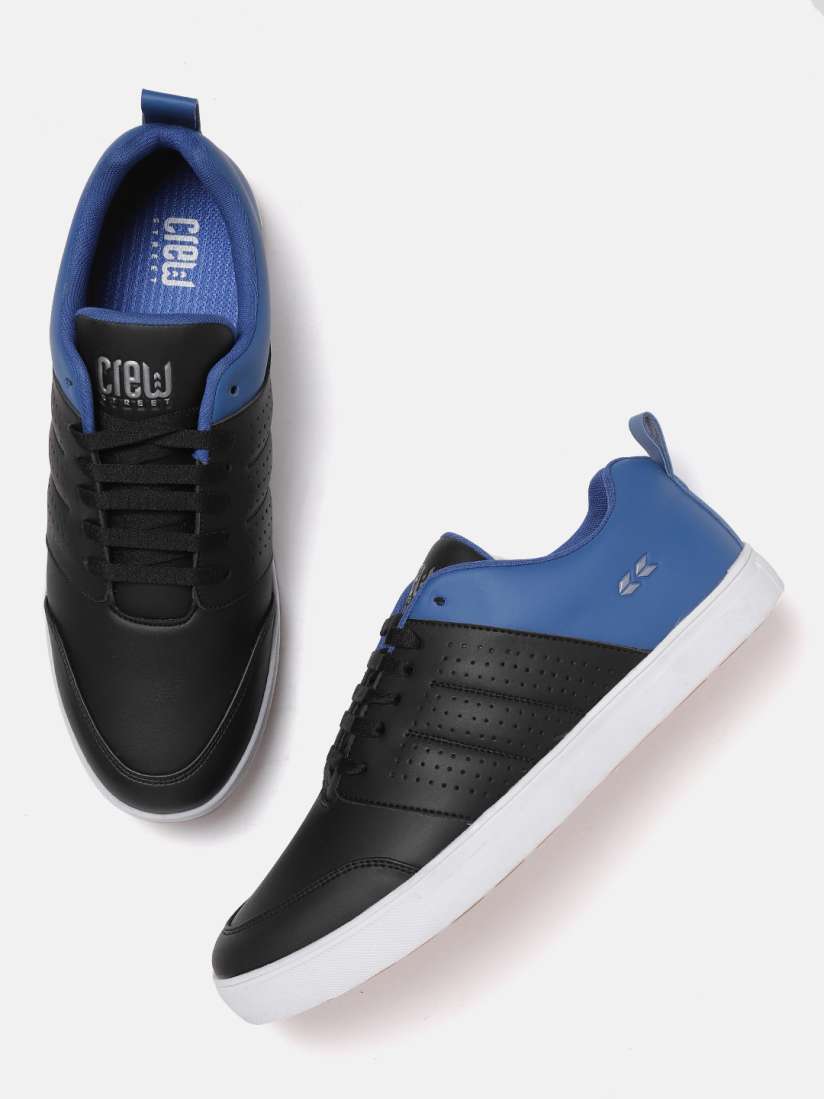 Buy Crew STREET Men Black Blue Colourblocked Sneakers Casual Shoes for Men 9572465 Myntra