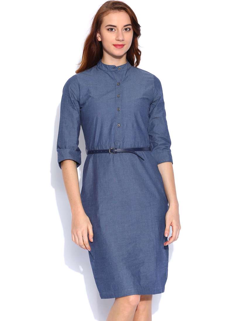 Buy Tokyo Talkies Navy Belted Dress Dresses for Women 958111 Myntra