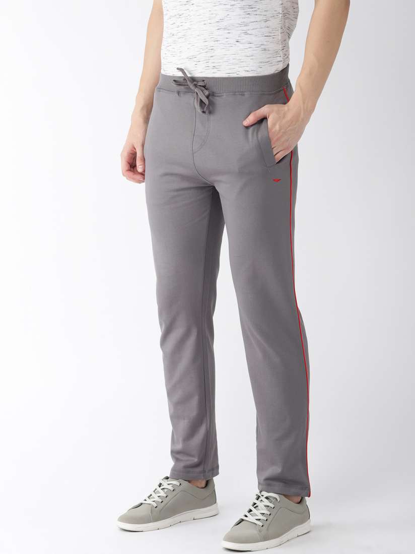 Buy Park Avenue Men Grey Solid Regular Fit Track Pants Track Pants for Men 9587847 Myntra