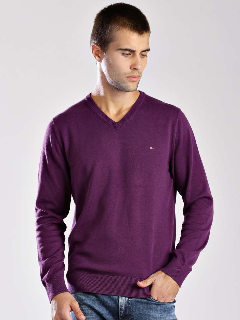 Buy Tommy Hilfiger Purple Sweater Sweaters for Men 958999 Myntra