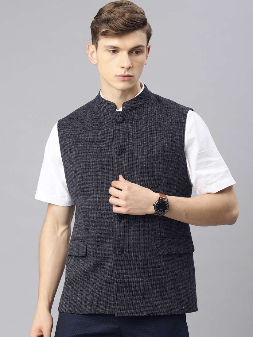 Van heusen nehru jacket new arrivals