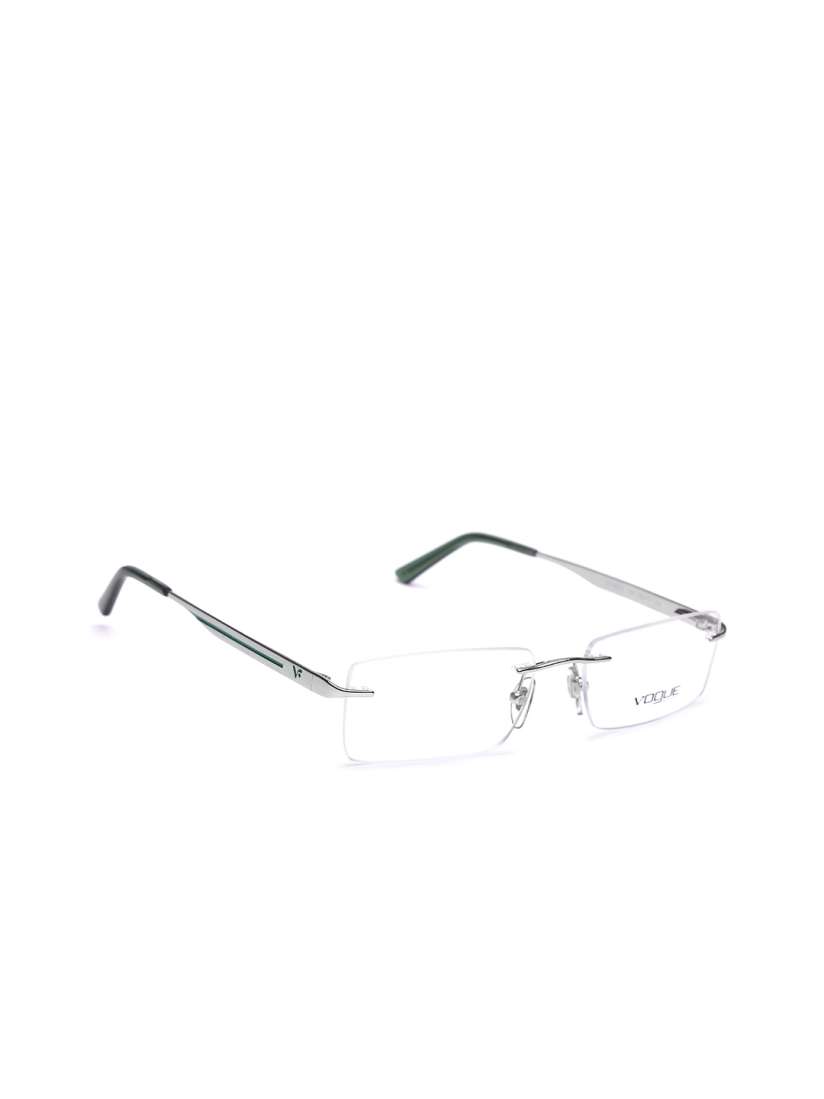 Buy vogue Men Steel Toned Green Rectangular Rimless Frames 0VO3934I32353 Frames for Men 964313 Myntra