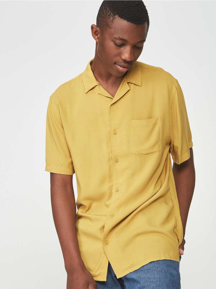 Buy COTTON ON Men Yellow Slim Fit Solid Casual Shirt Shirts for Men 9644307 Myntra