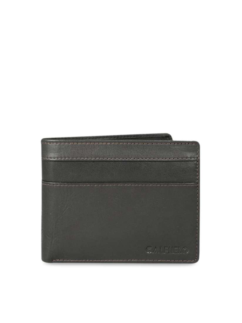 Buy CALFNERO Men Brown Solid Leather Two Fold Wallet Wallets for Men 9655577 Myntra