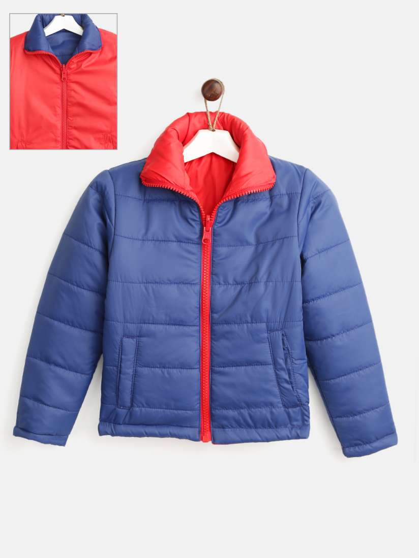 Buy YK Boys Blue Red Solid Reversible Paded Jacket Jackets for Boys 9657555 Myntra