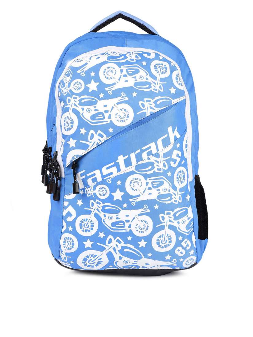 Buy Fastrack Men Blue White Graphic Backpack Backpacks for Men 9683729 Myntra