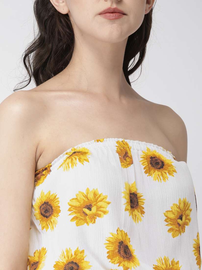 Buy FOREVER 21 Women Off White Yellow Printed Playsuit Jumpsuit for Women 9684011 Myntra