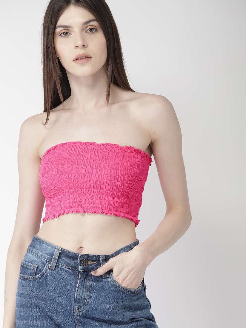 Pink tube top forever 21 shop
