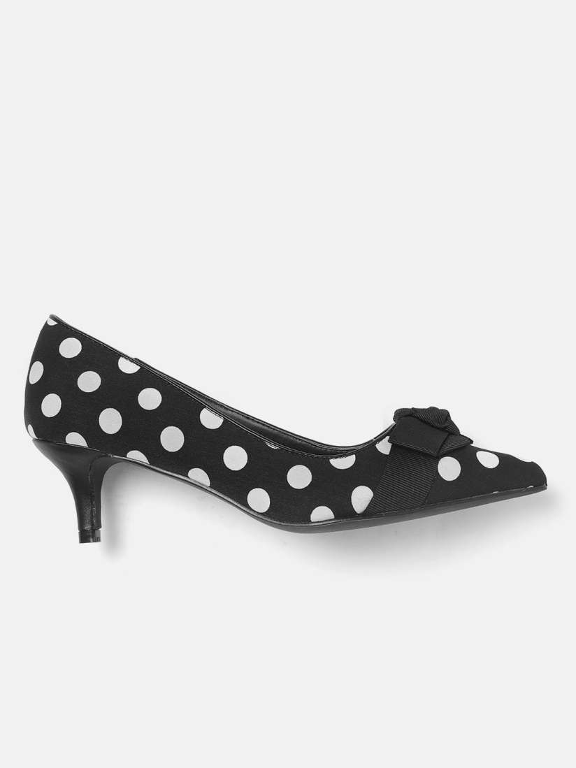 Buy Lavie Women Black White Polka Dot Print Pumps Heels for Women 9686803 Myntra