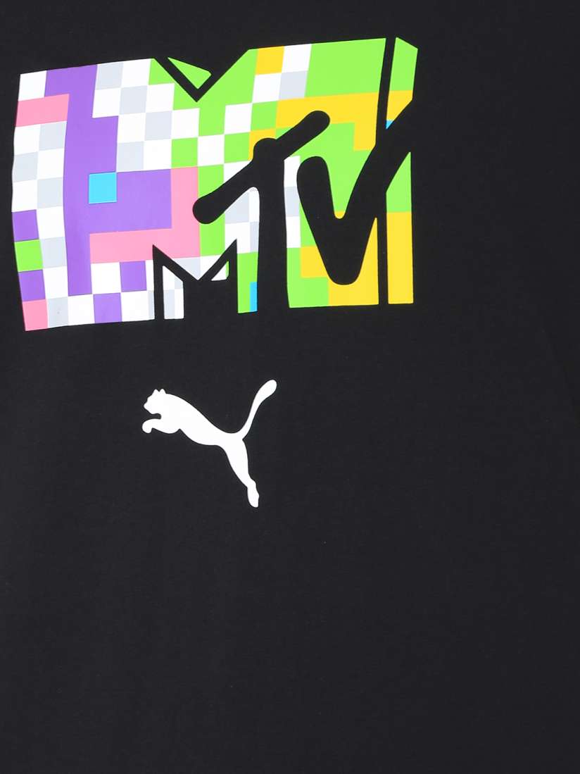 Buy Puma Men Black Printed Round Neck PUMA x MTV T shirt Tshirts for Men 9688579 Myntra