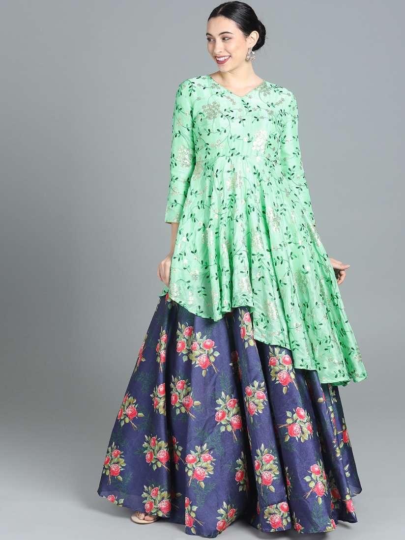 Myntra indo western lehenga deals