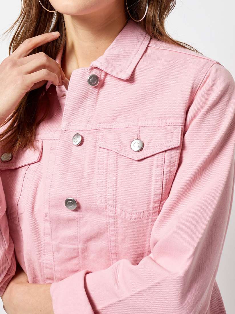 Dorothy perkins pink denim jacket hot sale
