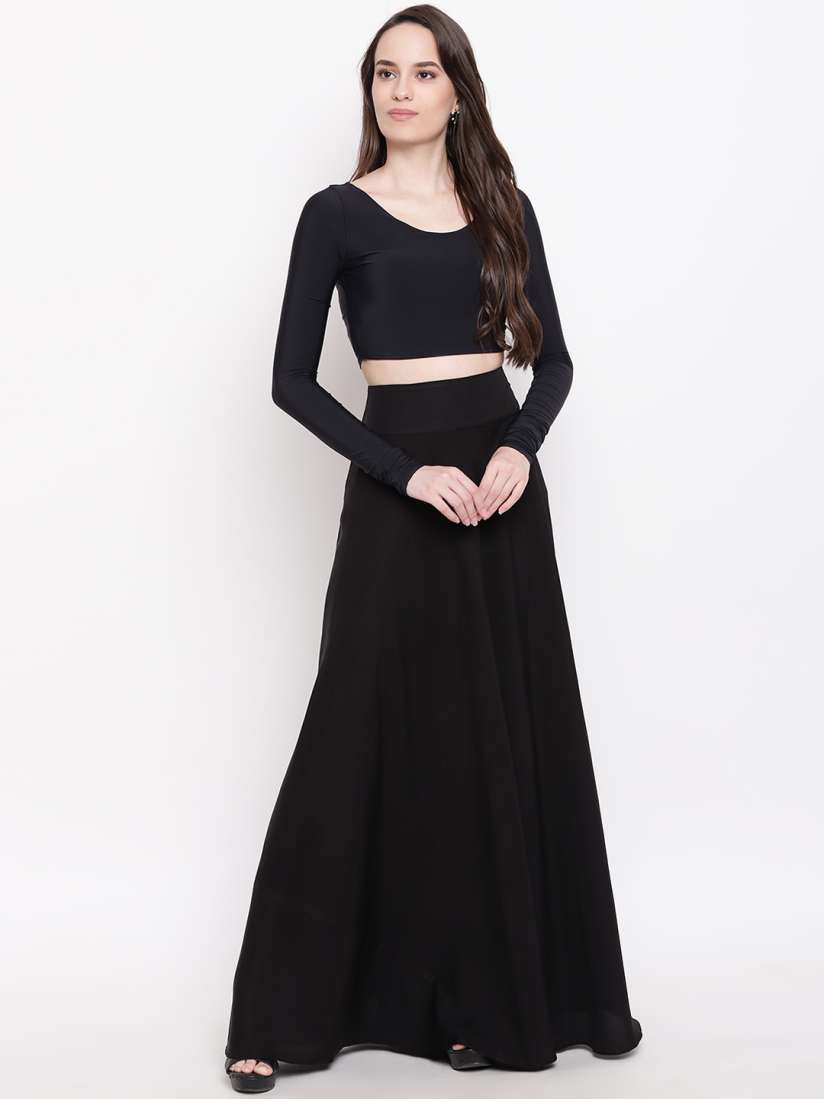 Buy PRIYANKA CHOUDHARY Women Black Solid Two Piece Dress Dresses for Women 9696663 Myntra