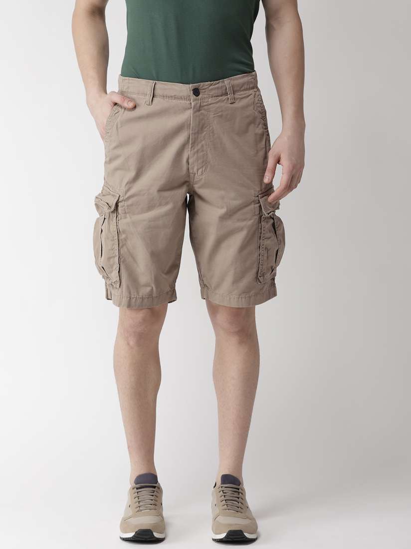 Buy Marks Spencer Men Beige Solid Regular Fit Cargo Shorts Shorts for Men 9698057 Myntra
