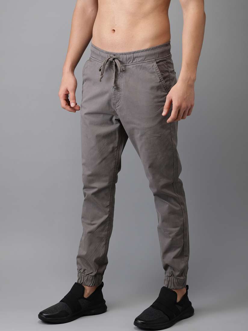 Plain grey joggers mens clearance