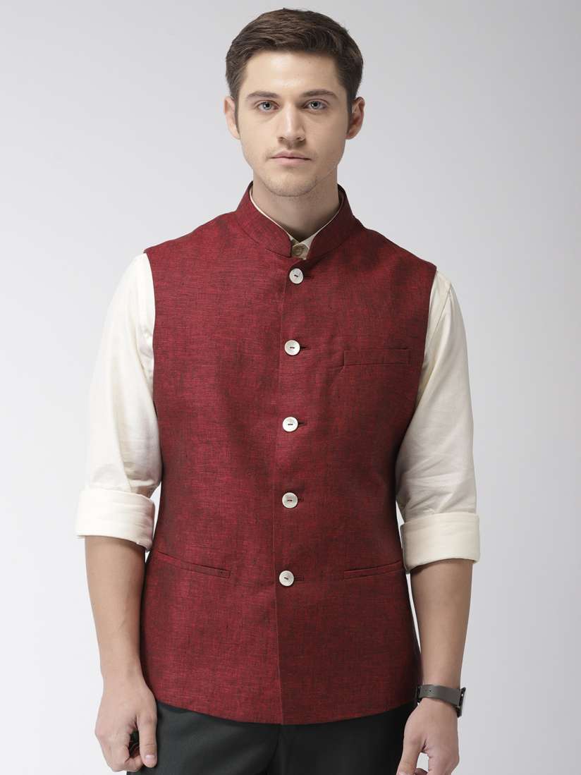Raymond linen nehru jacket sales