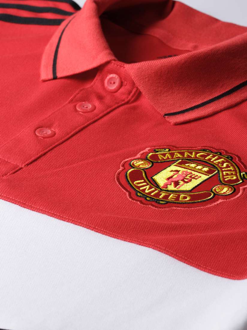 Buy ADIDAS Men Red Black Manchester United F.C. Striped Polo T shirt Tshirts for Men 9720649 Myntra