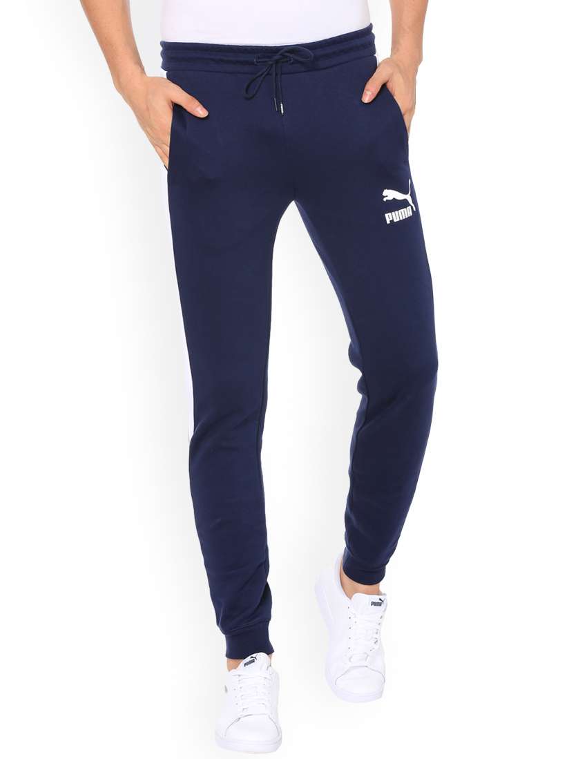 Mens puma joggers navy best sale