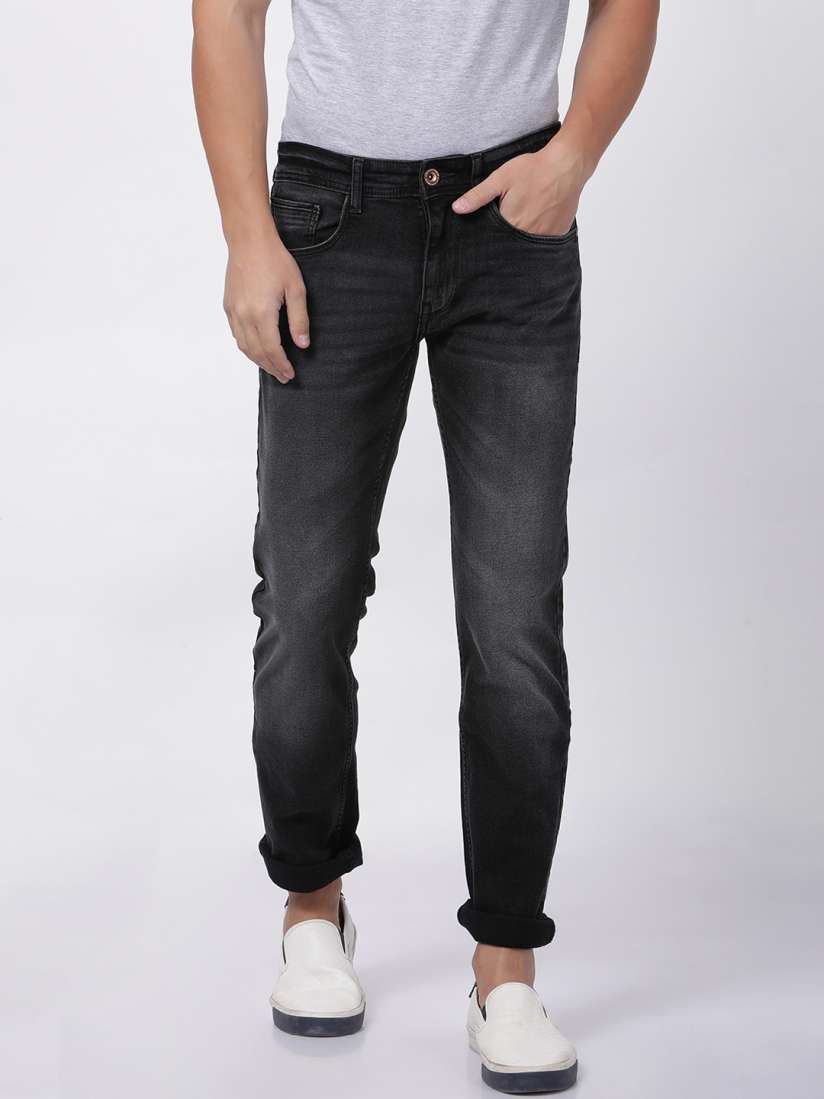 Black jeans men myntra clearance