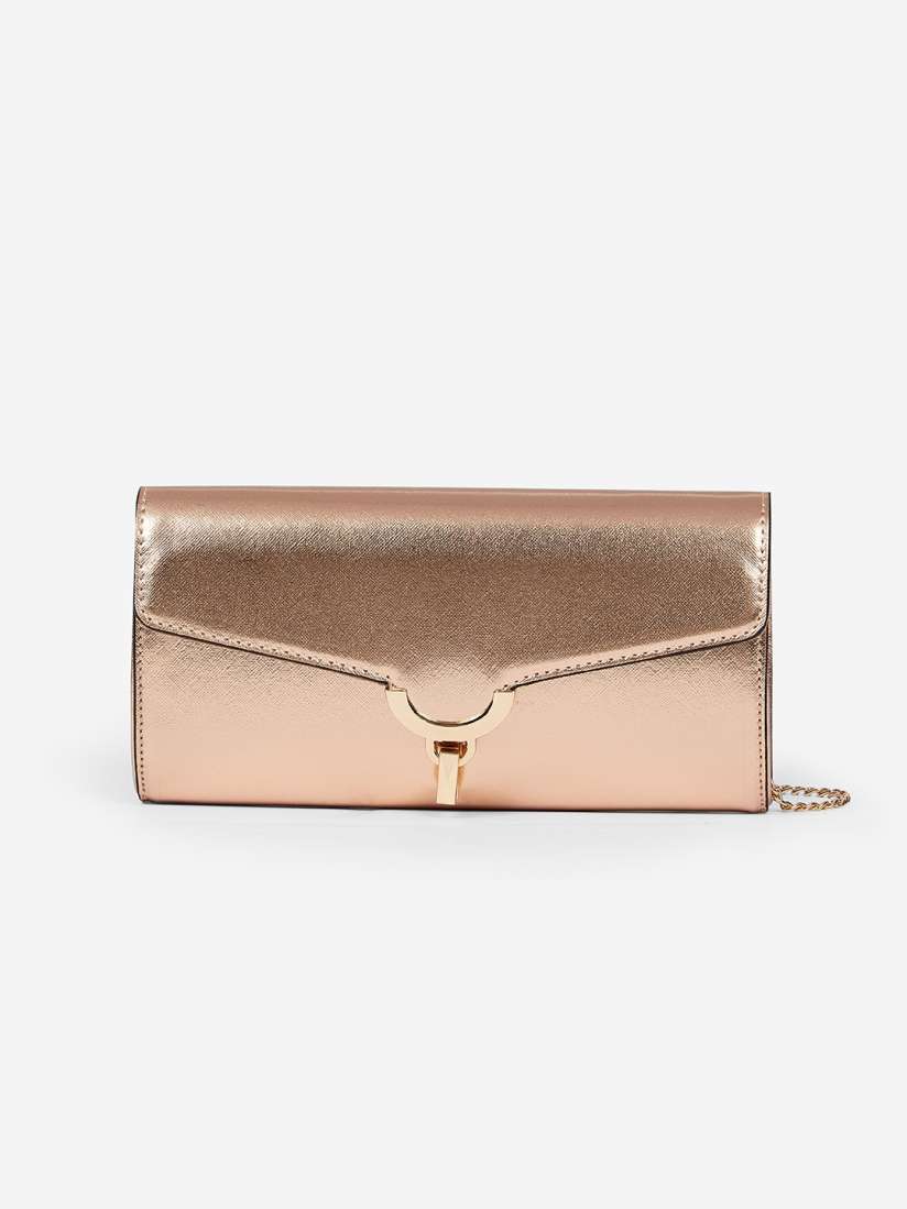 Buy DOROTHY PERKINS Rose Gold Solid Purse Clutch Clutches for Women 9752329 Myntra