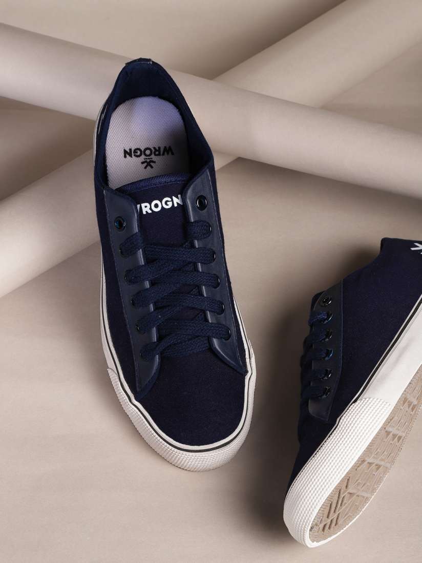 Wrogn navy blue sneakers 2025