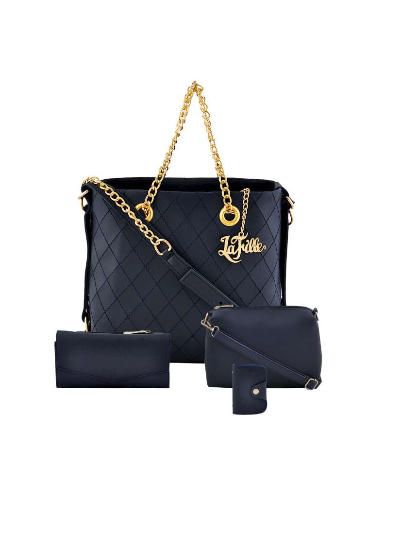 Buy LaFille Blue Pack of 4 Handbags Handbags for Women 9783793 Myntra