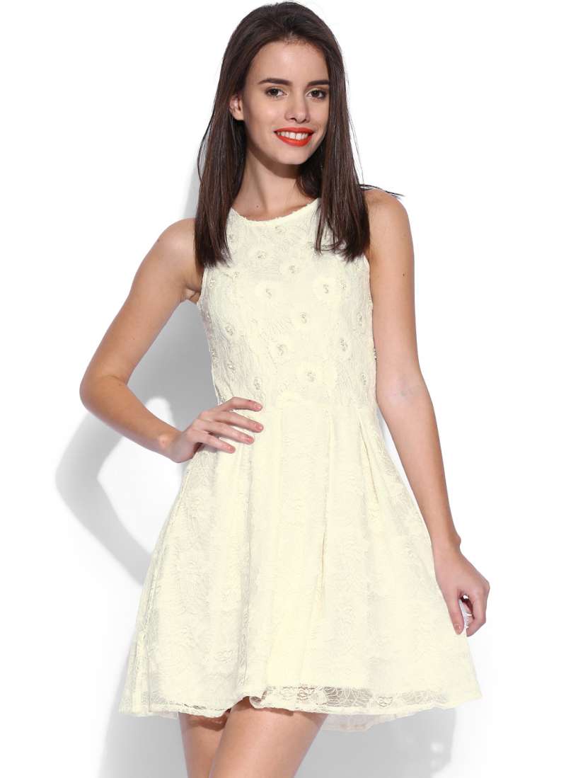 Myntra white dress clearance