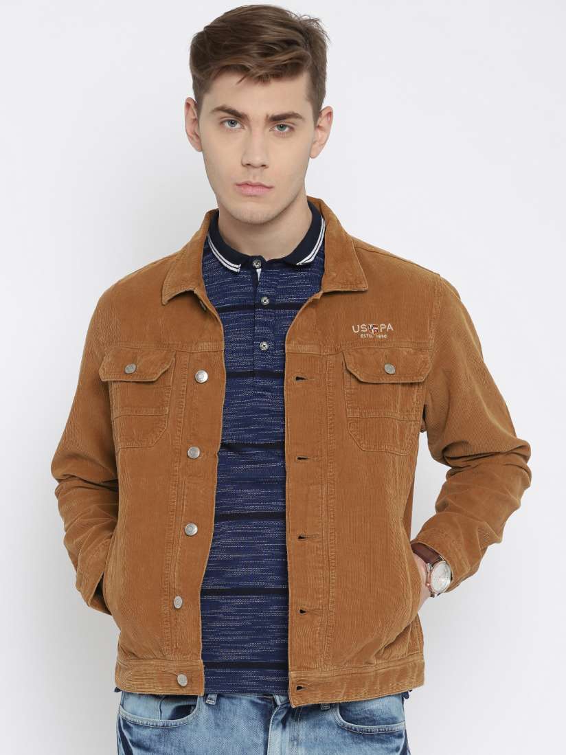 Buy U.S. Polo Assn. Brown Corduroy Jacket Jackets for Men Myntra