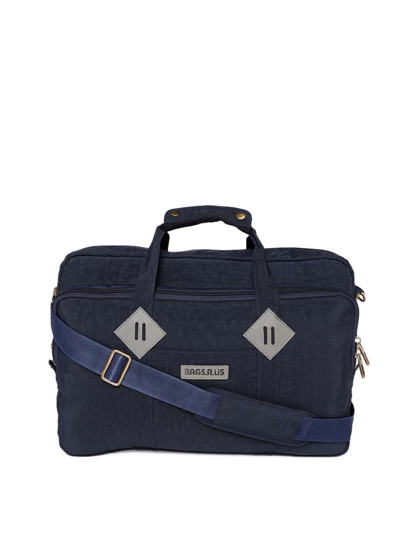 Buy Bags.R.us Unisex Navy Blue Solid Laptop Bag Laptop Bag for Unisex 9814737 Myntra