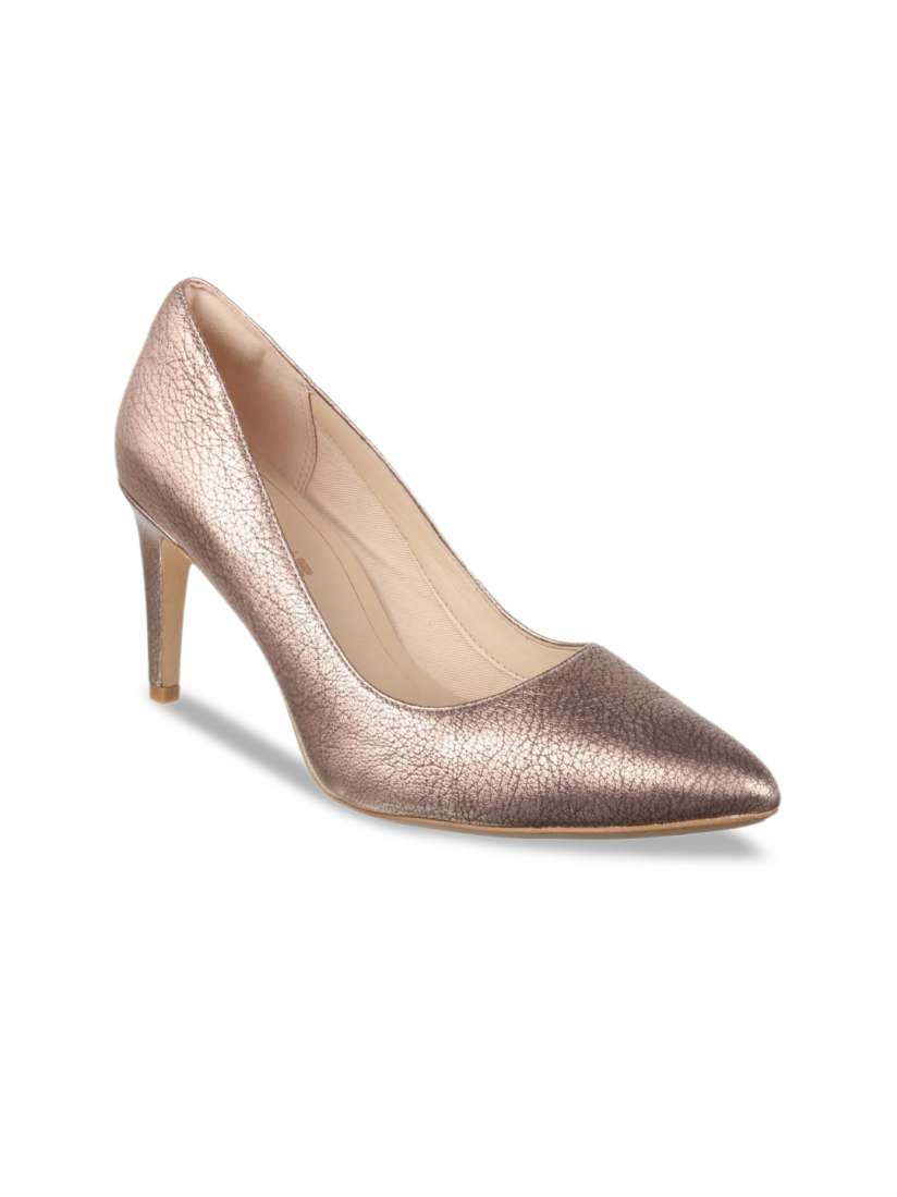 Clarks gold pumps on sale