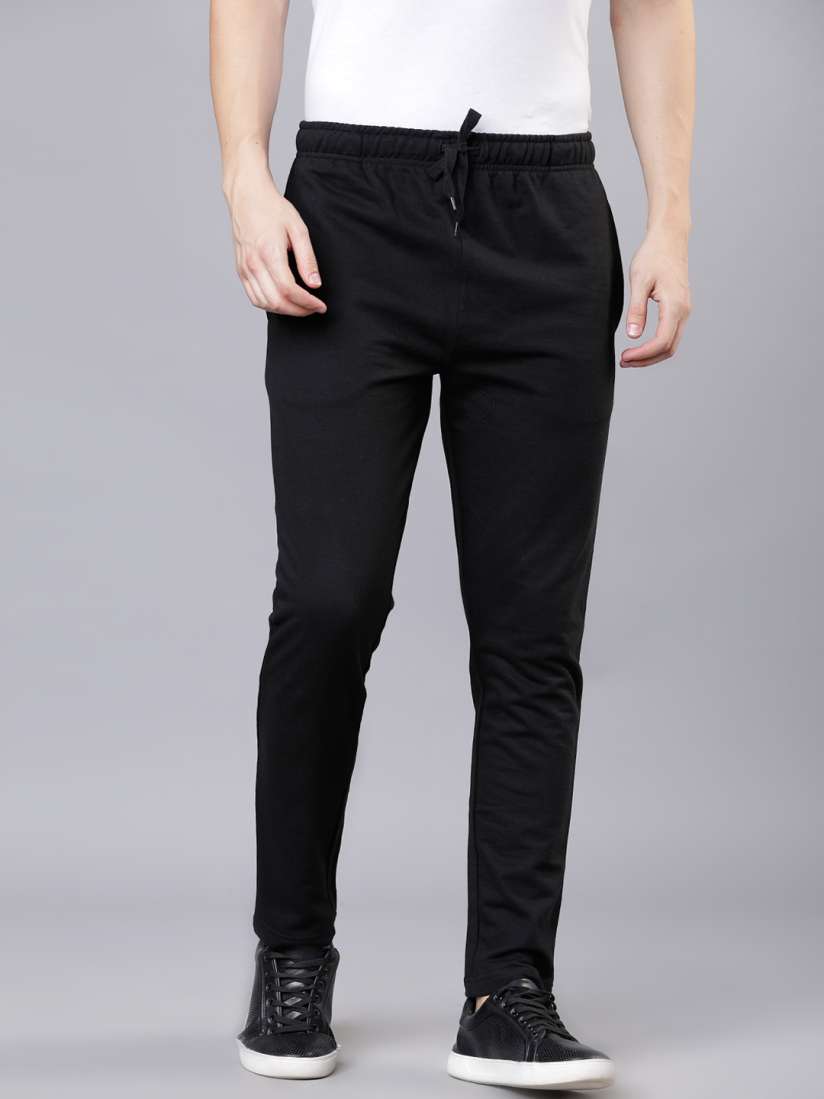 Buy HIGHLANDER Men Black Solid Slim Fit Track Pants Track Pants for Men 9838377 Myntra