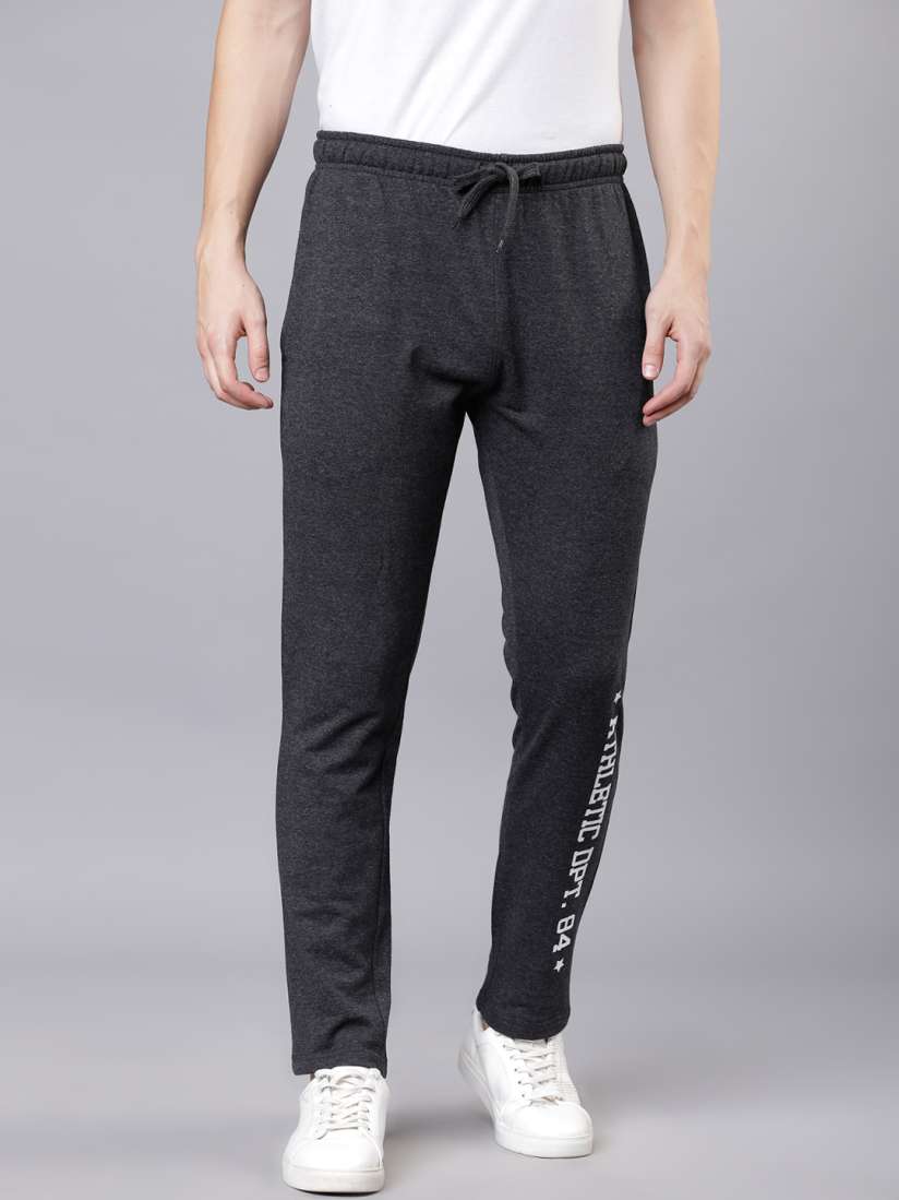 Buy HIGHLANDER Men Charcoal Grey Solid Slim Fit Track Pants Track Pants for Men 9838383 Myntra