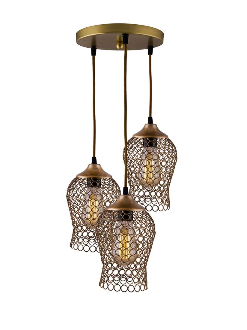 Buy Homesake Gold Toned Solid Handcrafted Chimney Cluster Lights Ceiling Lamps for Unisex 9851401 Myntra
