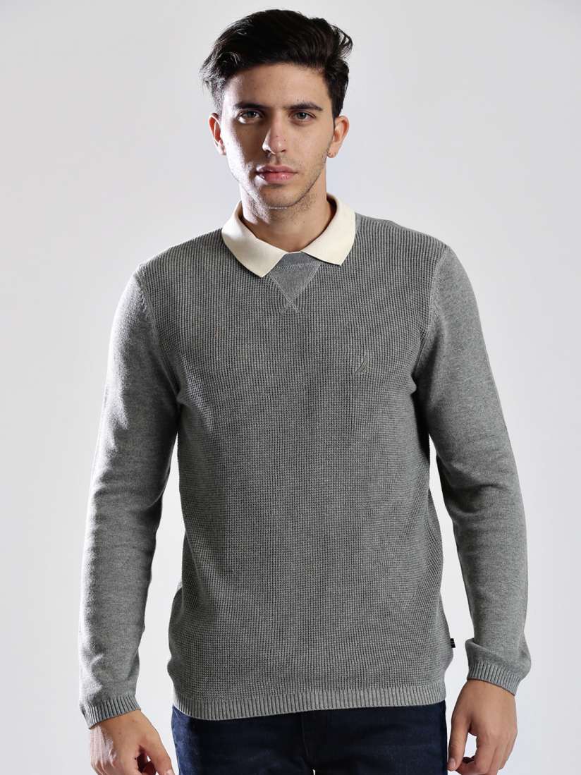 Buy Nautica Grey Sweater Sweaters for Men 985535 Myntra
