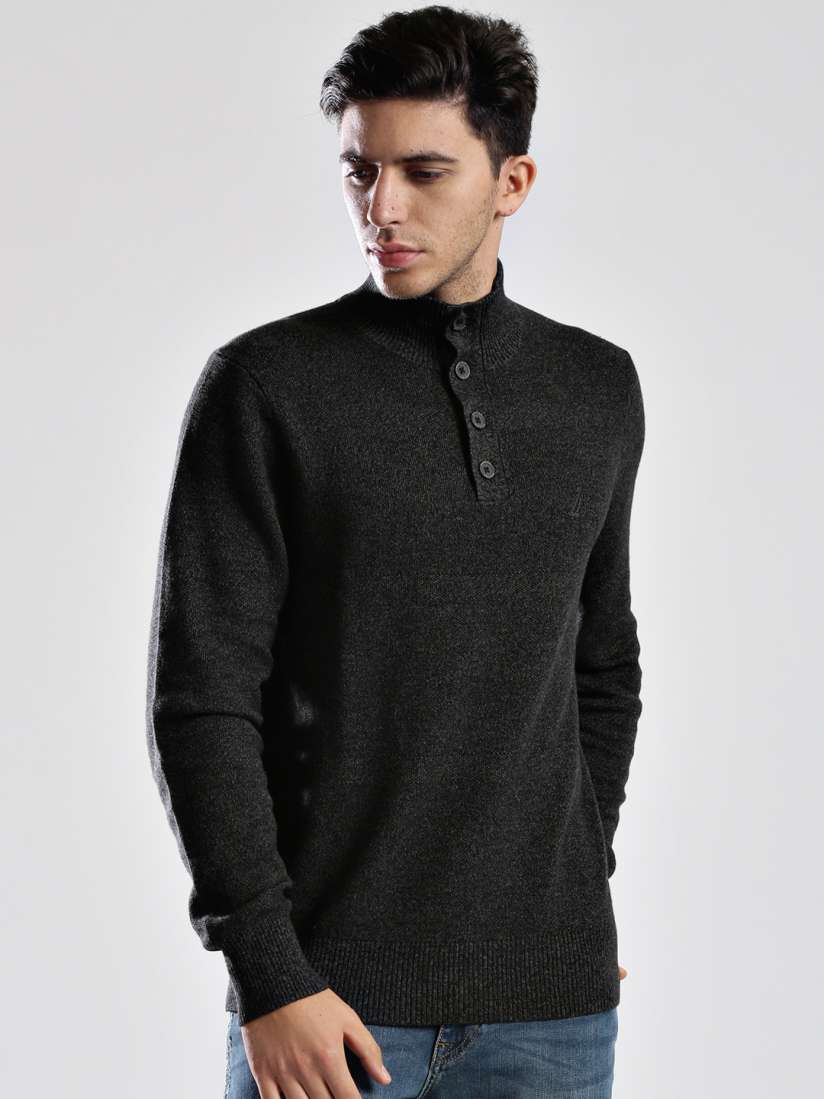 Buy Nautica Charcoal Grey Sweater Sweaters for Men 985537 Myntra
