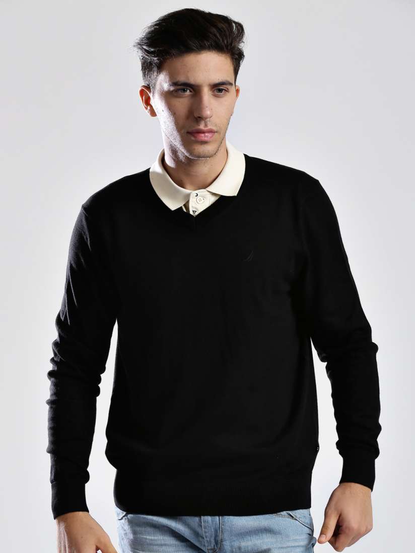 Nautica black sweater online