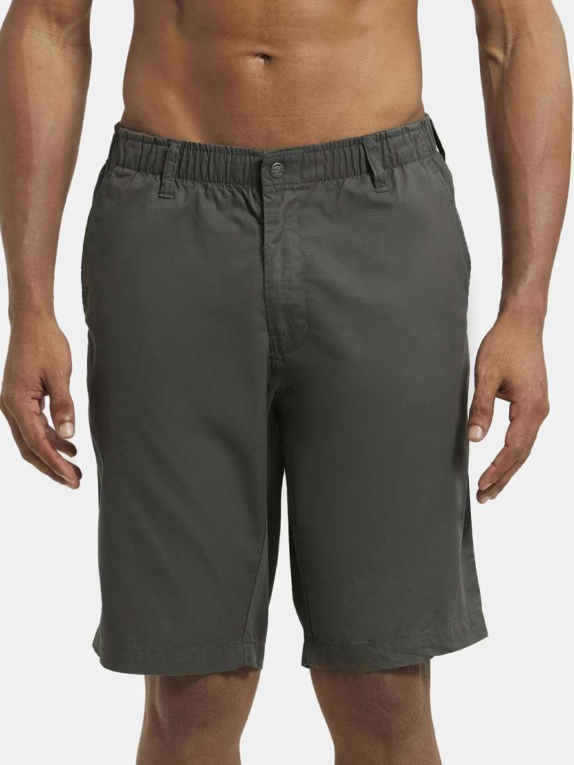 Buy Jockey Combed Mercerised Cotton Woven Straight Fit Shorts with Side Pockets 1203 Shorts for Men 9867779 Myntra