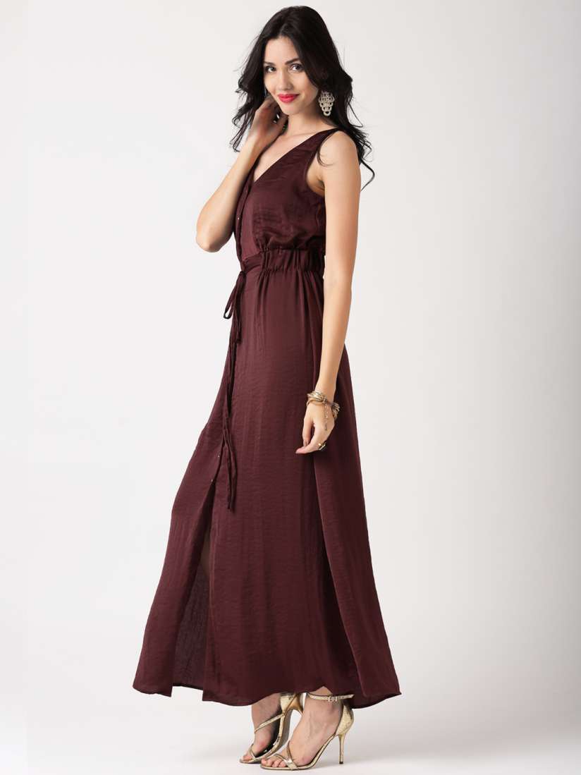 Buy All About You Burgundy Maxi Dress Dresses for Women 986957 Myntra