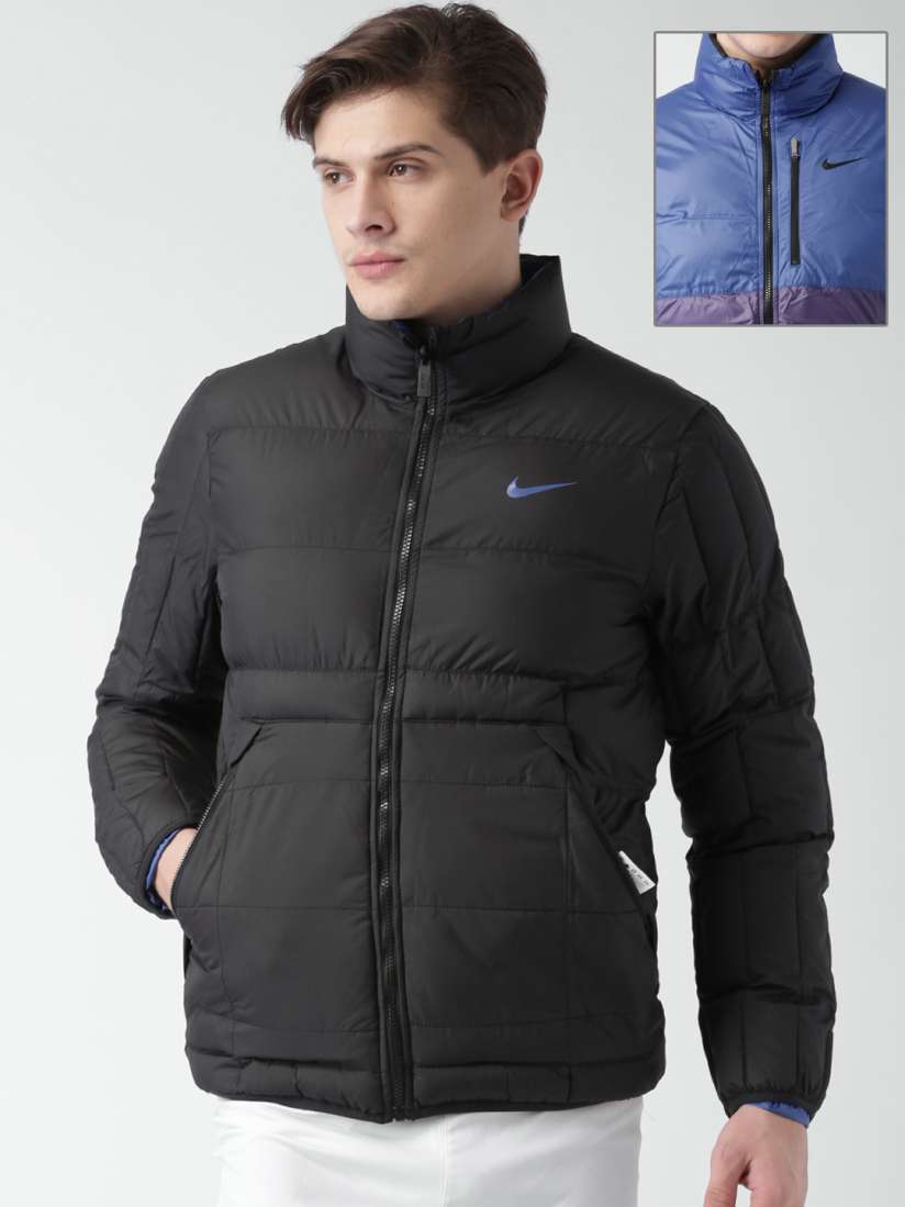 Nike jacket blue and black online