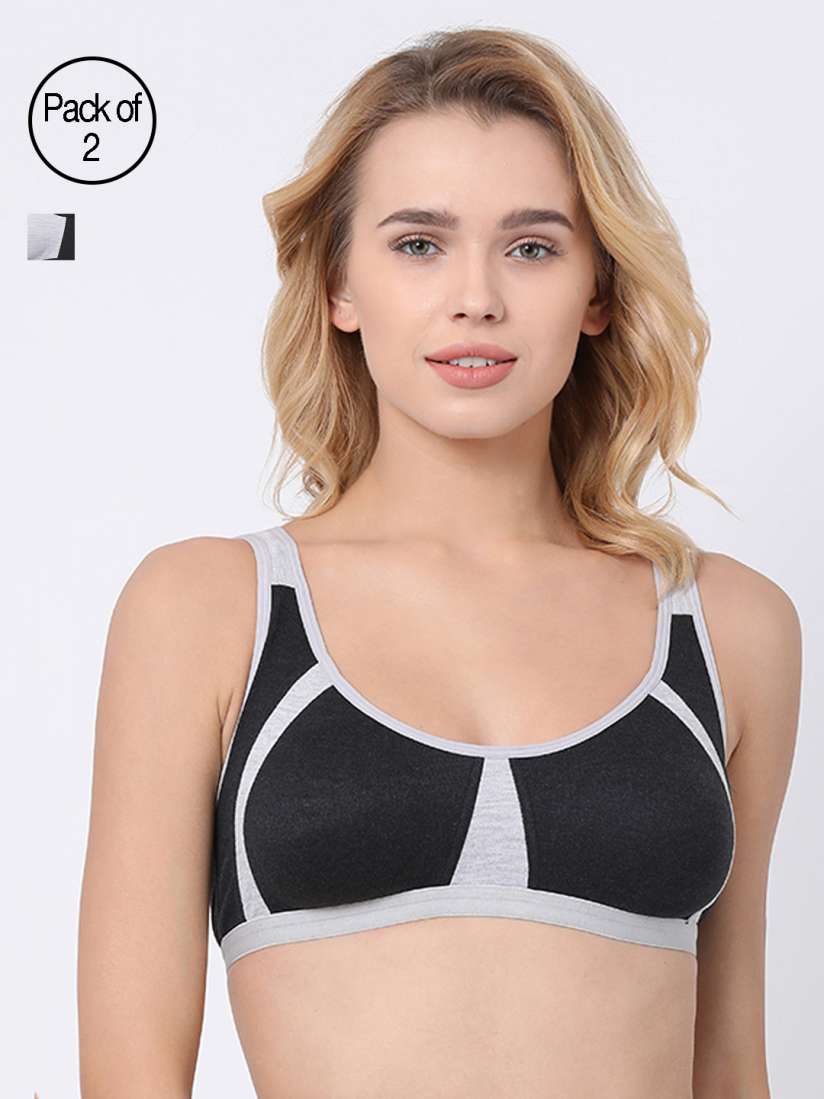 Buy BRAYOLA Women Pack of 2 Colourblocked Sports Bras VRS1017 Bra for Women 9875177 Myntra
