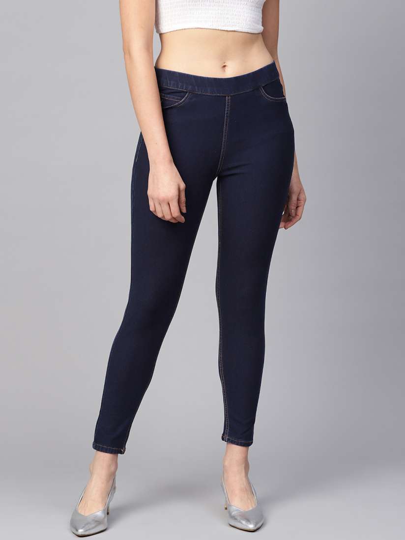 Navy cropped jeggings 2025