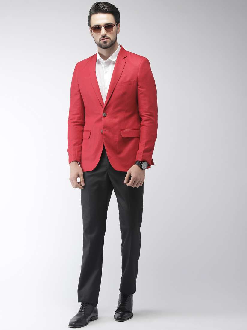 Buy Raymond Men Red Solid Slim Fit Single Breasted Formal Blazer Blazers for Men 9921693 Myntra