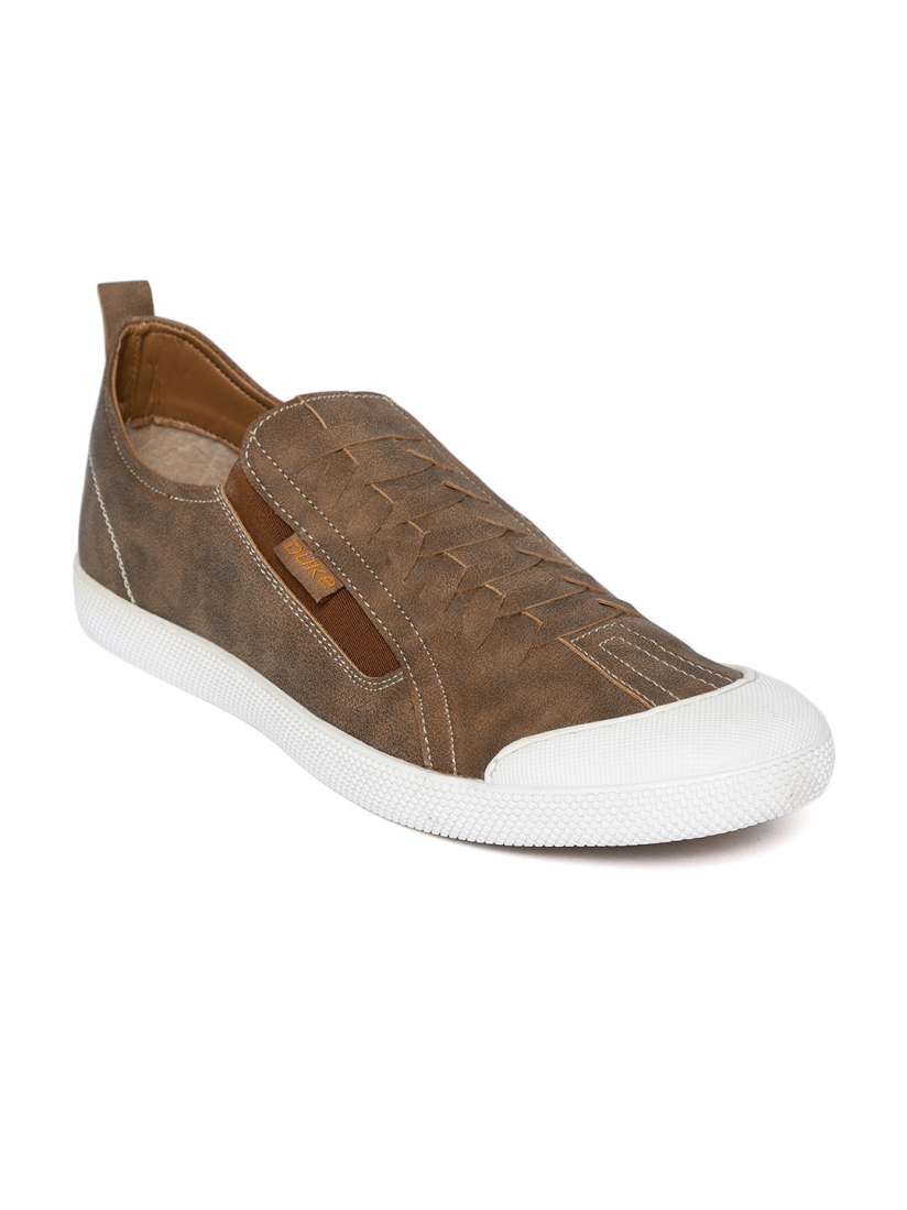 Buy Duke Men Brown Textured Slip On Sneakers Casual Shoes for Men 9947873 Myntra