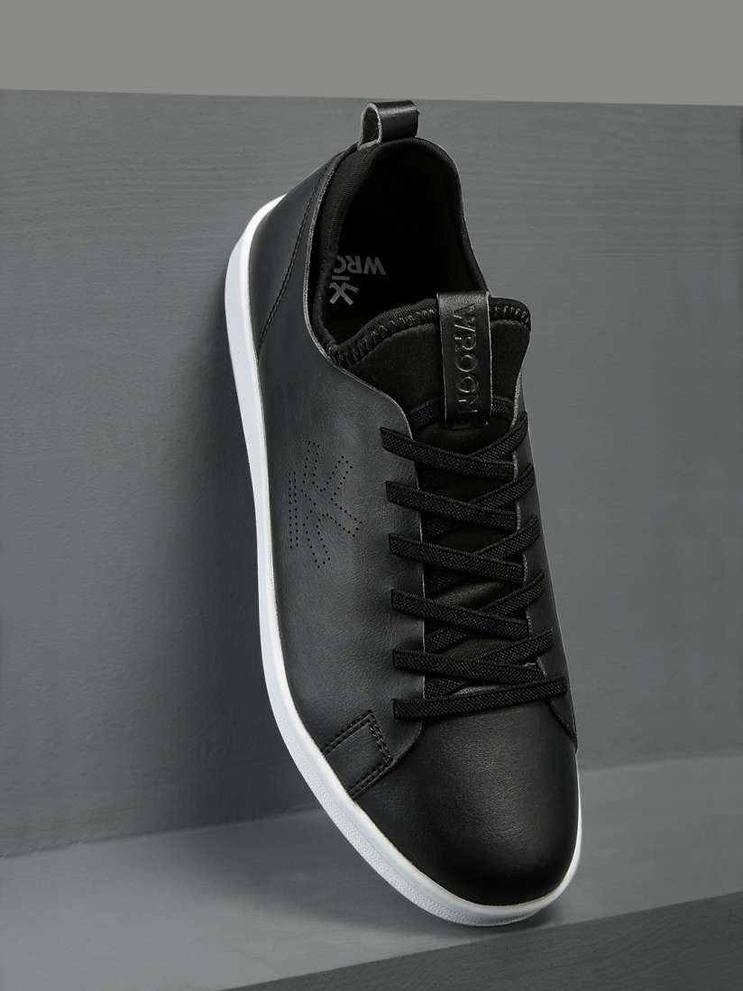 Wrogn men black sneakers cheap