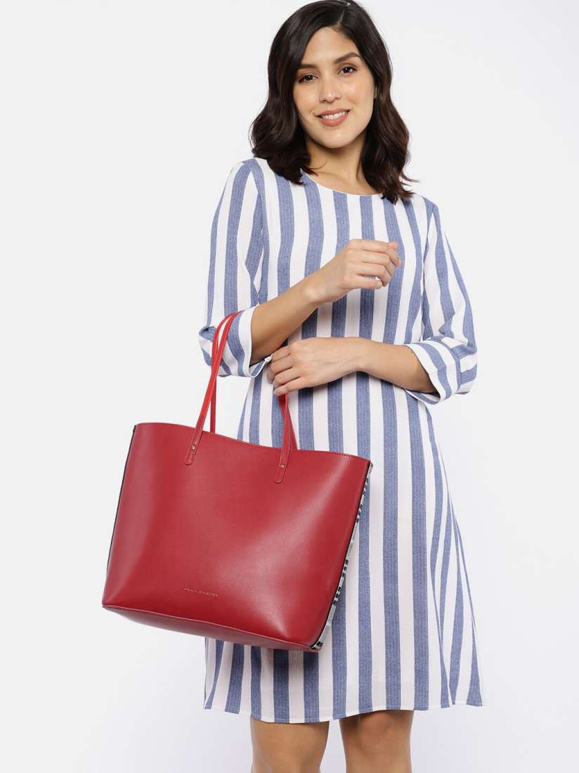 Buy French Connection Red Solid Tote Bag Handbags for Women 9952987 Myntra