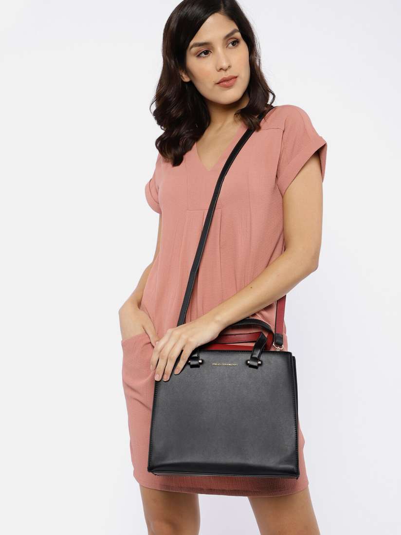 Buy French Connection Black Solid Handheld Bag Handbags for Women 9953153 Myntra