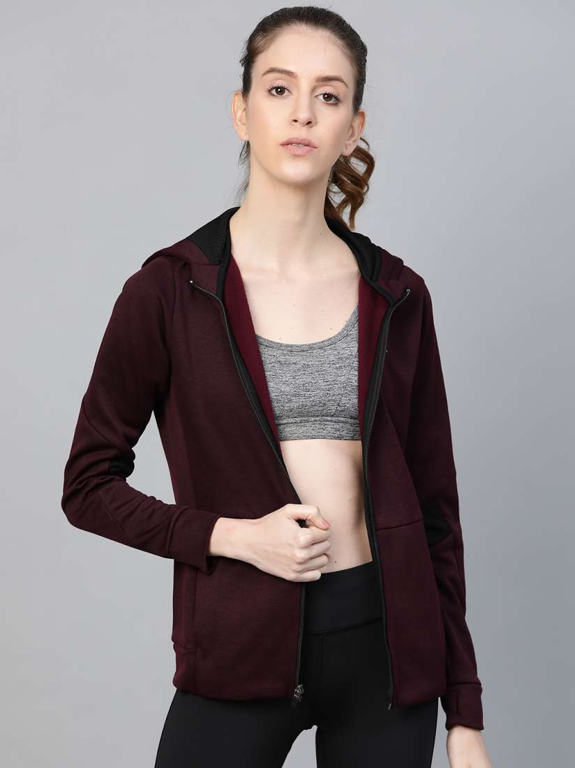 Hrx maroon jacket top
