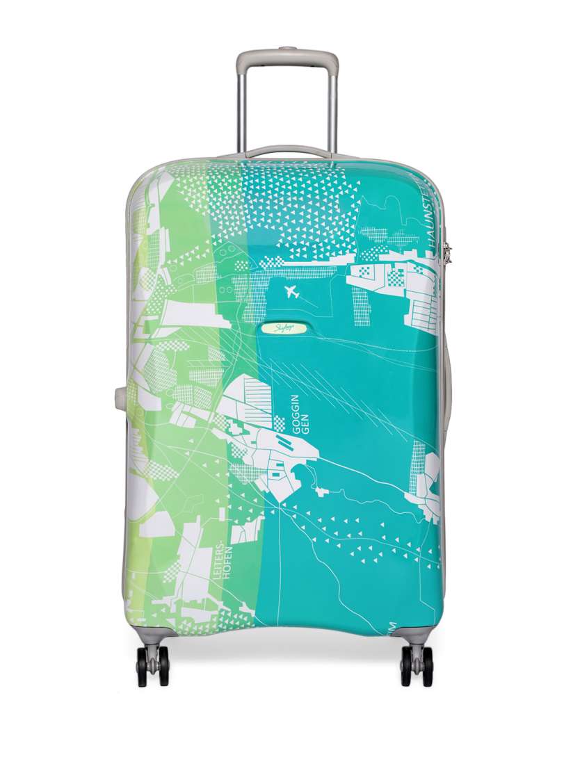 Buy Skybags Unisex Green Printed Hard Sided Large Trolley Suitcase Trolley Bag for Unisex 9972249 Myntra