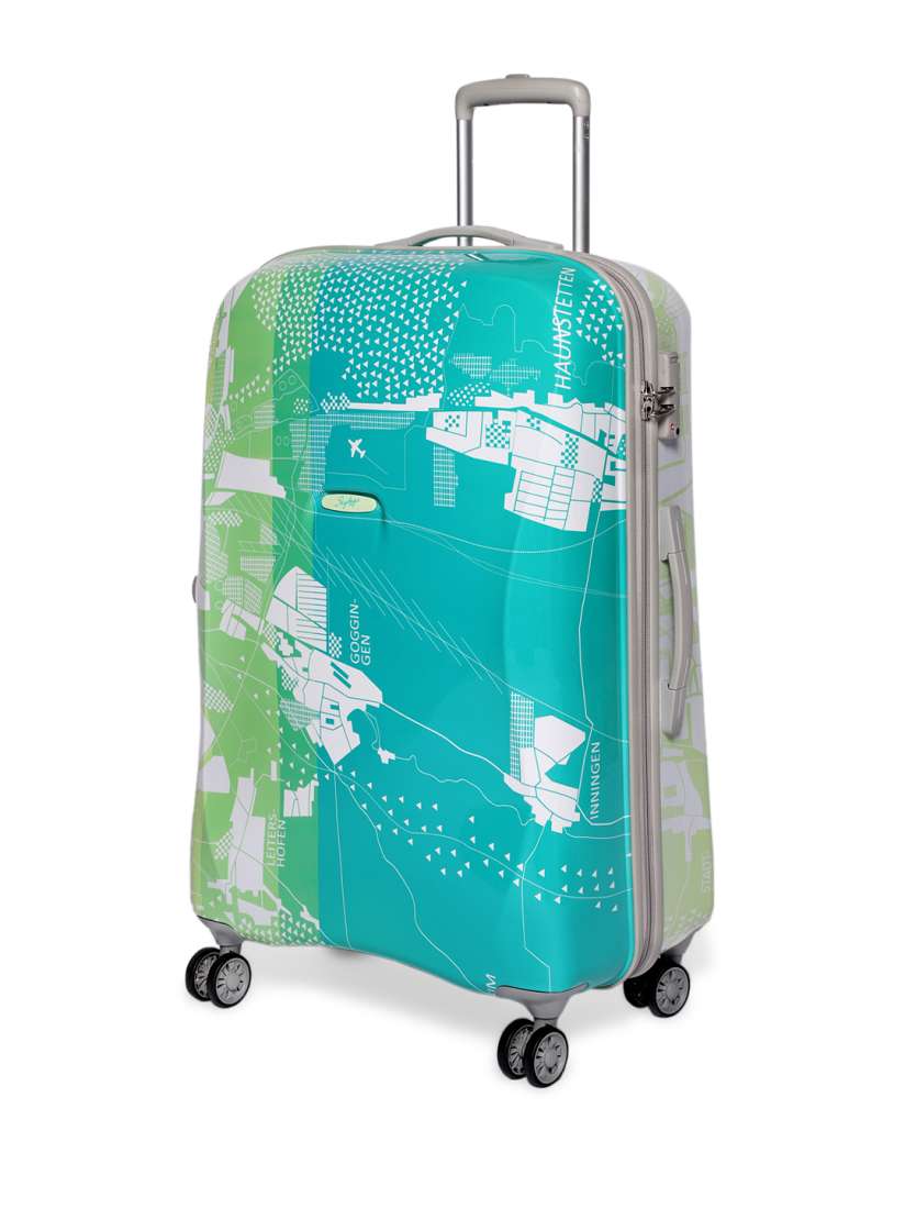 Buy Skybags Unisex Green Printed Hard Sided Large Trolley Suitcase Trolley Bag for Unisex 9972249 Myntra